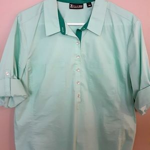 Ladies half sleeve button shirt